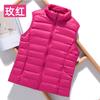 FASHION2024 Зимняя распродажа Легкий пуховый жилет с воротником-стойкой Жилет короткий, большого размера, облегающий жилет Пуховик женский жилет Одежда
