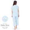 SAZAC Cinnamoroll Women's Short Sleeve Jersey Pajama Set (Baby Blue/M/SAN1697)
