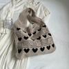 Knitted Handbags Female Large Capacity Totes Women's Shoulder Bag Summer Beach Bag Casual Hollow Woven Shopping Purses CLE