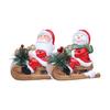 Фигурка Санта-Клауса в санях, светящаяся, керамическая статуэтка Санта-Клауса, светодиодная