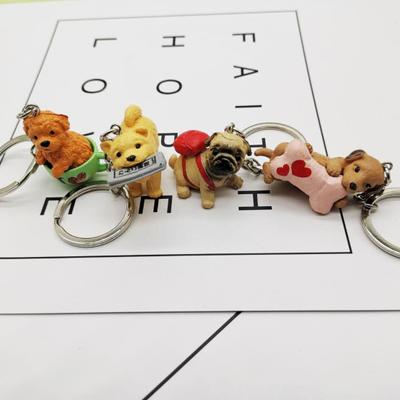 Брелок для ключей в форме интересного щенка из смолы для детей, женщин и девочек, брелок для ключей для кошельков