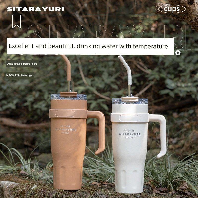 Giant Ice Cup Large Capacity Insulated Cup for Women Office Straw Water Cup 2024 New Model High-Value Design for Women