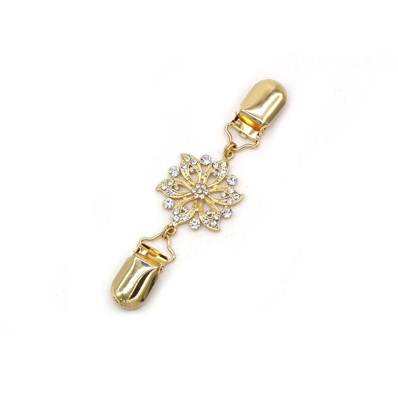 Клипса для кардигана в форме цветка со стразами, винтажная пряжка для шарфа, клипса для жилета, застежки для одежды, галантерея, шитье, клипса для одежды