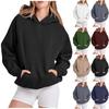 Женские повседневные модные однотонные пуловеры с длинными рукавами, толстовки с капюшоном