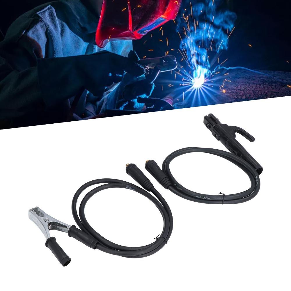 2pcs 200A Welding Ground Clamp 1.5m Welding Electrode Holder Set Earth Clamp Set Workshop