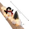 Penguin Christmas Stair Snow Decor Illuminating Snow Scene Decoration  Holiday DIY Decorations