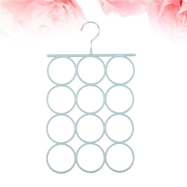 1 шт. 12-петлевая вешалка для шарфов, противоскользящая вешалка для хранения вещей, экономящая место в гардеробе (зеленая)
