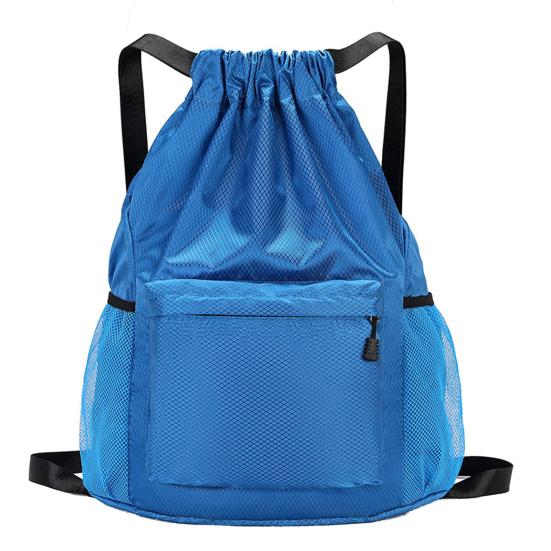 Backpack with Drawstring Closure Waterproof Wear-Resistant Large Capacity Multi-Pocket Design Swimming Gear Backpack
