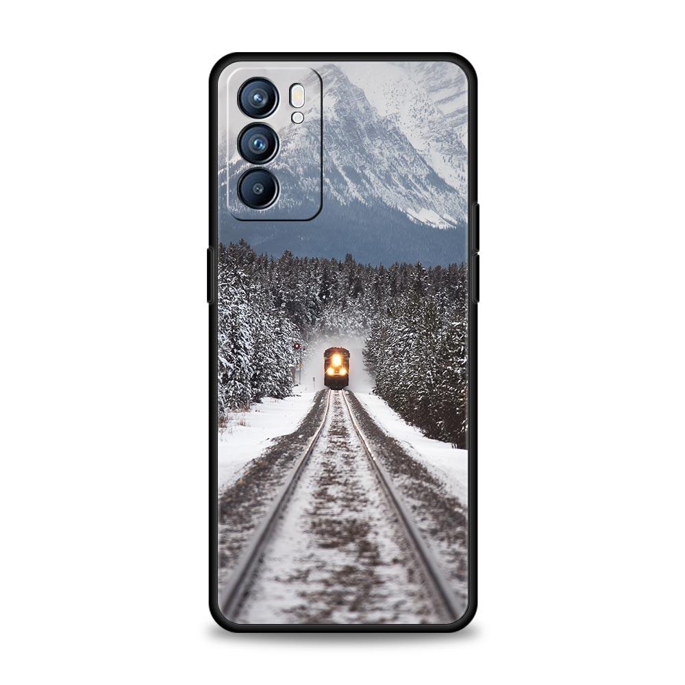 Чехол для телефона 'Пейзаж в дороге' для Oppo Reno14 Reno13 Reno12 11 F 10 Find X5 X9 Pro A54 5G A53 A9 A16 A78 4G A80 A98