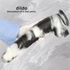 14 дюймов 5,7 см черно-белая смешанная цветовая гамма очень большая очень длинная толстая имитация большого дилдо анальная пробка игрушка