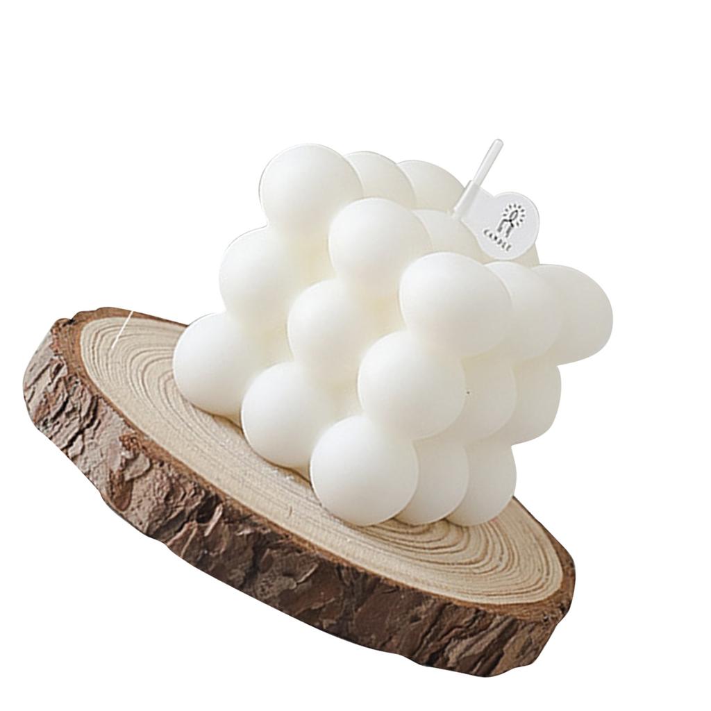 Cube Decorative Candle White Long Lasting English Pear Freesia Paraffinic Magic Cube Scented