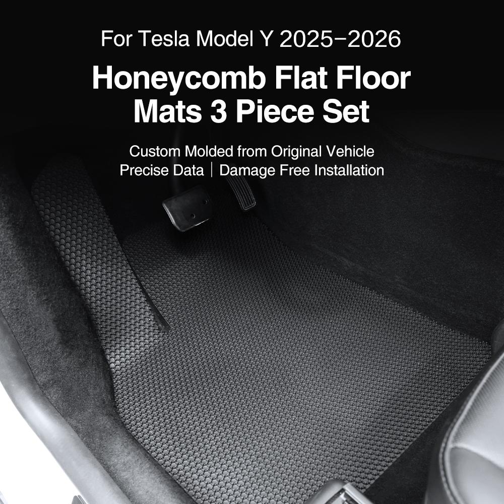 Heenvn For Tesla Model Y Juniper 2025 2026 TPE Car Floor Mats All-inclusive Threshold Foot Pads Protective Interior Accessories