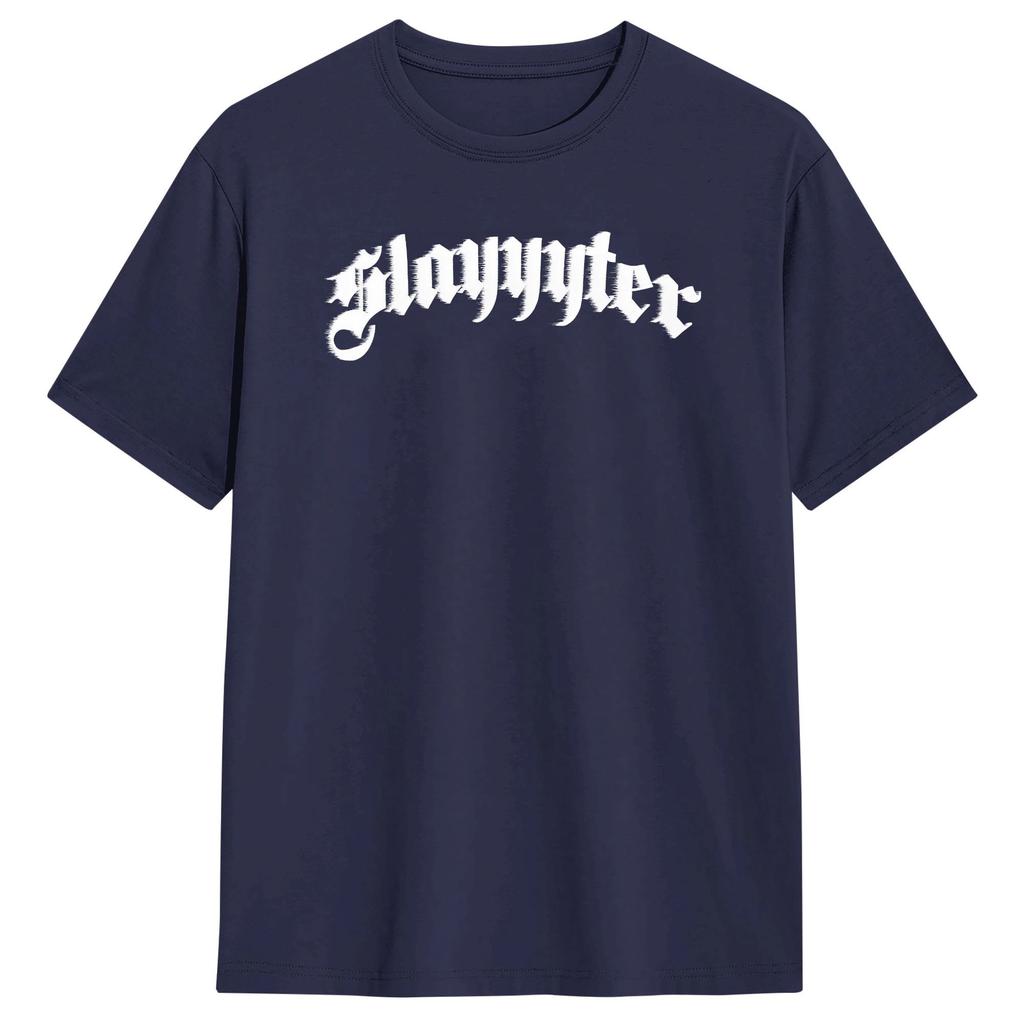 Slayyters Футболка с готическим принтом буквы Унисекс Винтажные футболки Пляжная с круглым вырезом Модная футболка На заказ Сделай сам Одежда большого размера
