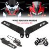 Motorcycle Wing Mirrors For YAMAHA YZF R3 2015 2016 2017 Adjustable Rotating Rearview Side Mirror WITH LOGO