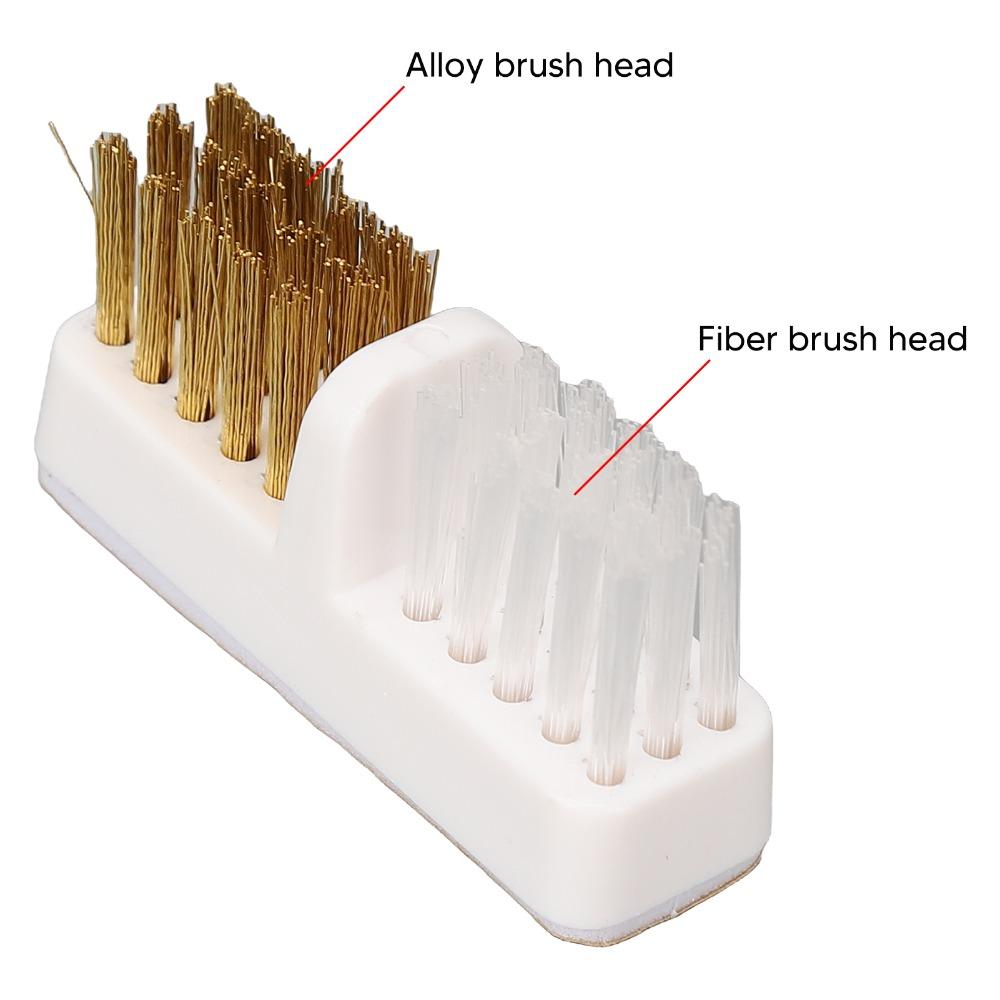5pcs Plastic Handle Nail Drill Bit Cleaner Copper Wire Nail Drill Bit Cleaning Brush For Salon Use