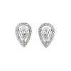 Женские серьги-гвоздики Estele в форме капли с родиевым покрытием и CZ