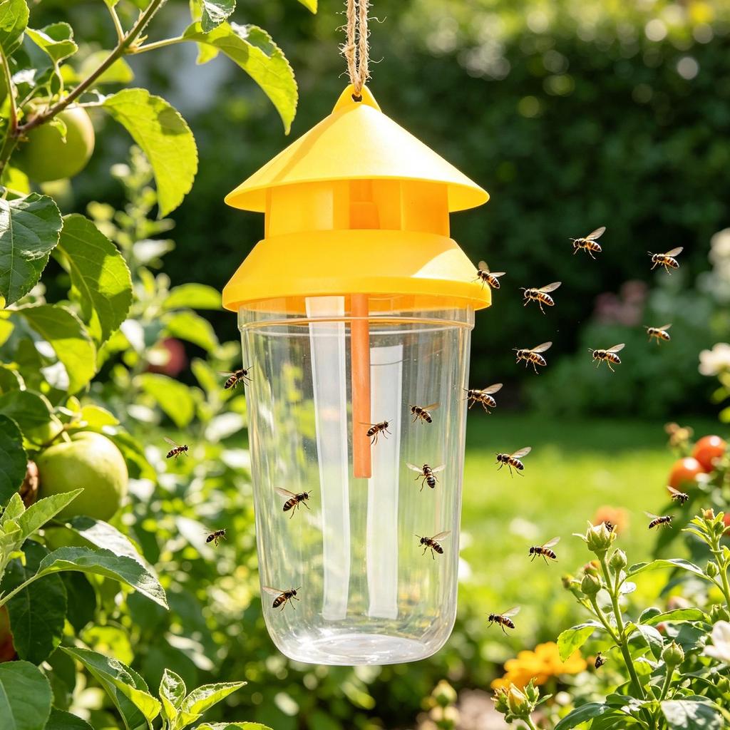 Fruit Fly Traps Bottle with Liquid Attractants Effective Pest Control Insect Catcher for Fruit Flies Houseflies Garden Orchard