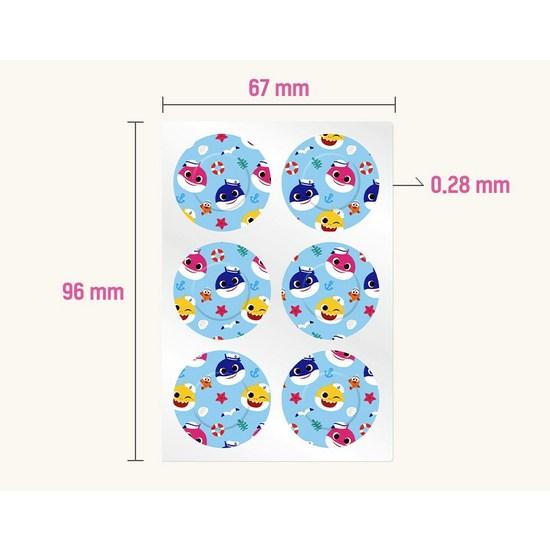 Artex Pinkfong Baby Shark Summer Gel Band, 18 pieces, 3 pieces, a popular character in Korea