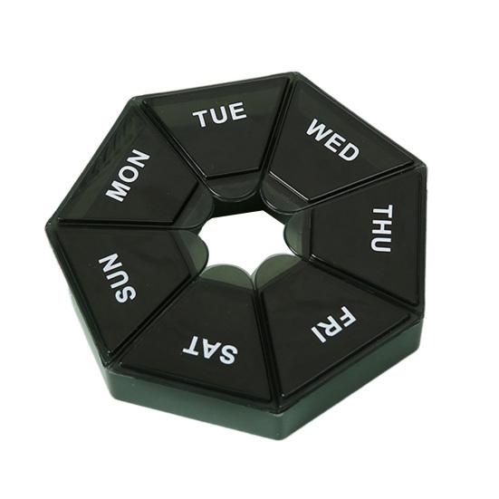 Еженедельный органайзер для таблеток с 7 отделениями, портативный дорожный футляр для таблеток, дозатор для приема лекарств один раз в день, ящик для хранения капсул