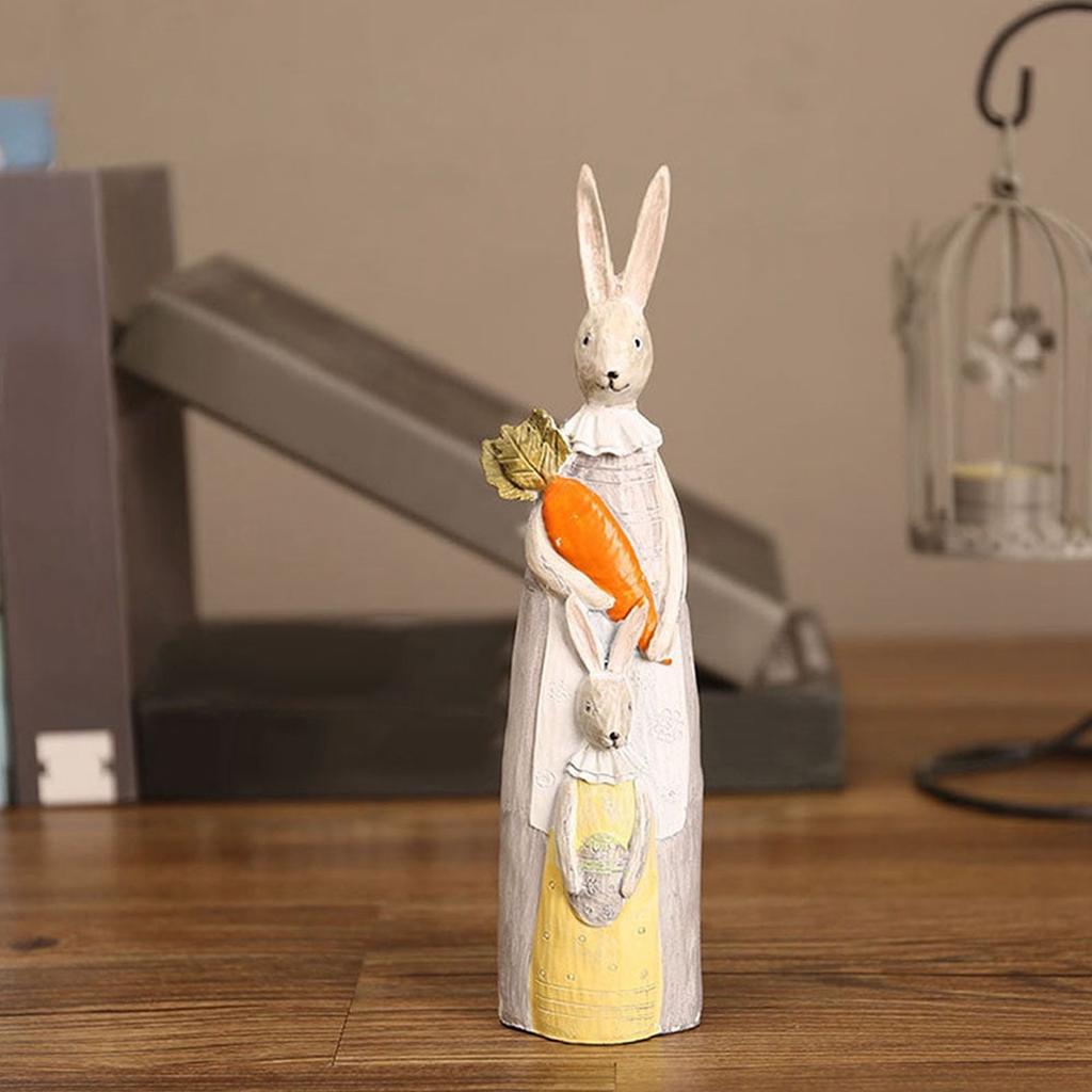 Украшение кроличьей елки, деревянное украшение, пасхальное украшение, подходящее для весеннего украшения обеденного стола в помещении