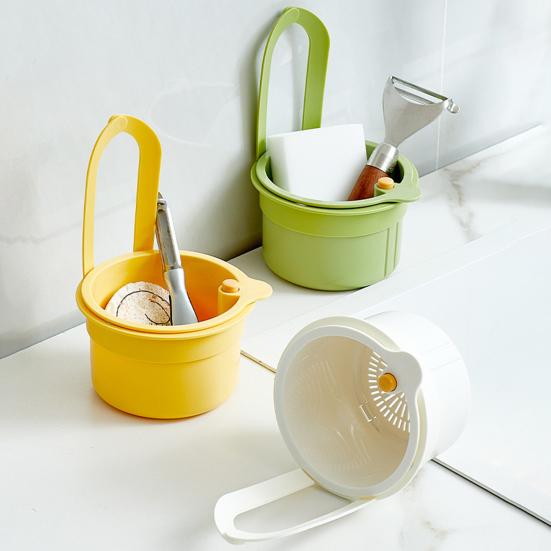 3Pcs Faucet Hanging Strainer Sink Drain Baskets Large Capacity Detachable Easy To Install Sink Strainer Colander Basket