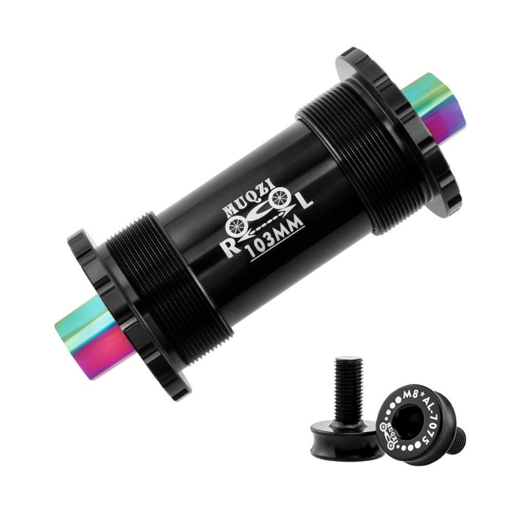 Square Titanium Alloy Bike Axle Crankset Part Sealed Bearing Bicycle Bottom Bracket Bike Crankset Shaft Bicycle BB Ceramic Axle