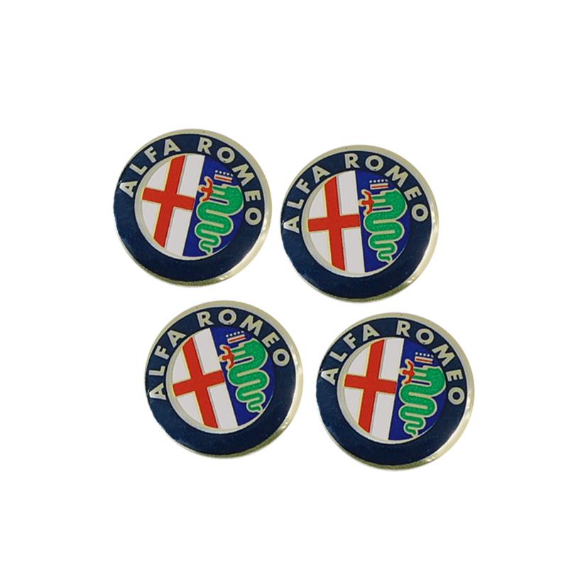 DGJLS1 5/10Pcs Aluminium Metal Car Key Emblem Stickers For Alfa Romeo 156 159 147 4C 8C 166 Giulia Giulietta Mito Stelvio Spider GT