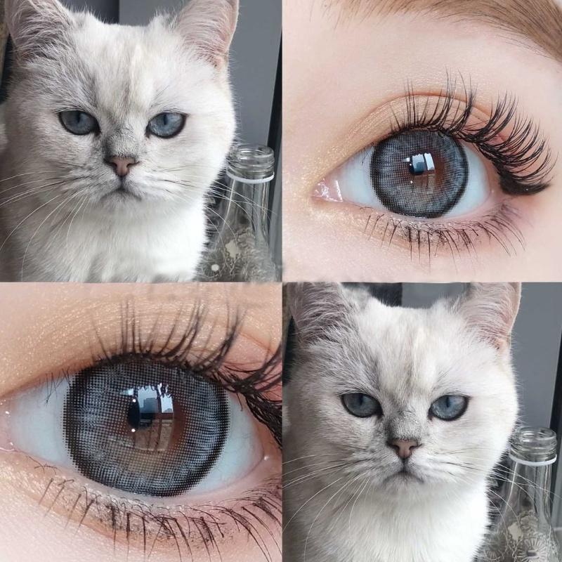 Цветные контактные линзы с степенью мощности, 4 цвета, серия, зеленые, 14,5 мм, мягкие линзы для кукольных глаз, ежегодные контактные линзы по рецепту