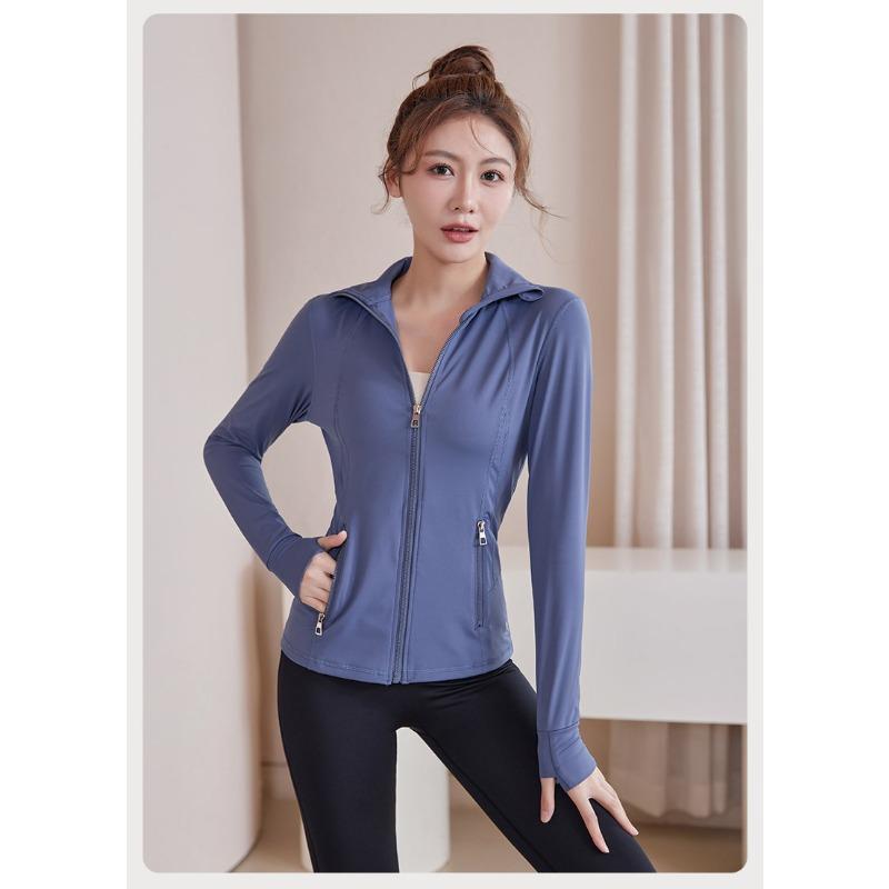 Плюс размер весенне-осенняя одежда для йоги, куртка, женская быстросохнущая одежда для фитнеса и бега, свободная спортивная одежда с длинными рукавами, топы