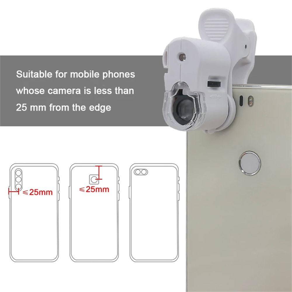 Pocket Microscope Magnifying Glass Magnification Microscope Clip Microscope Mobile Phone Microscope