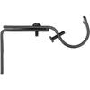 Support mural pour tringle à rideau - AmazonBasics - Lot de 2 - Noir - Réglable - Acier durable