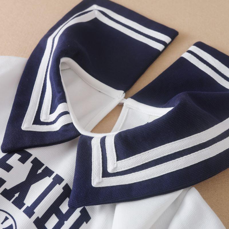 Модные топы для девочек, свитшот с длинными рукавами, весна-осень, рубашка-поло с отложным воротником для маленьких девочек, хлопковые осенние детские рубашки, одежда