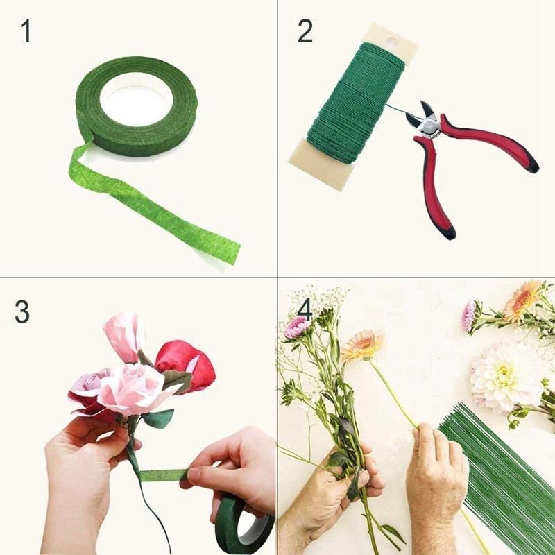 Набор инструментов для флористики Кусачки для флористической проволоки Стебельная проволока Ленты для флористики для стебля букета Флорист