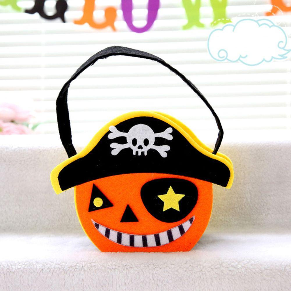 Kids Halloween Decoration With Handle Tote Bag Non-woven Bag Gift Pouch Halloween Candy Bag