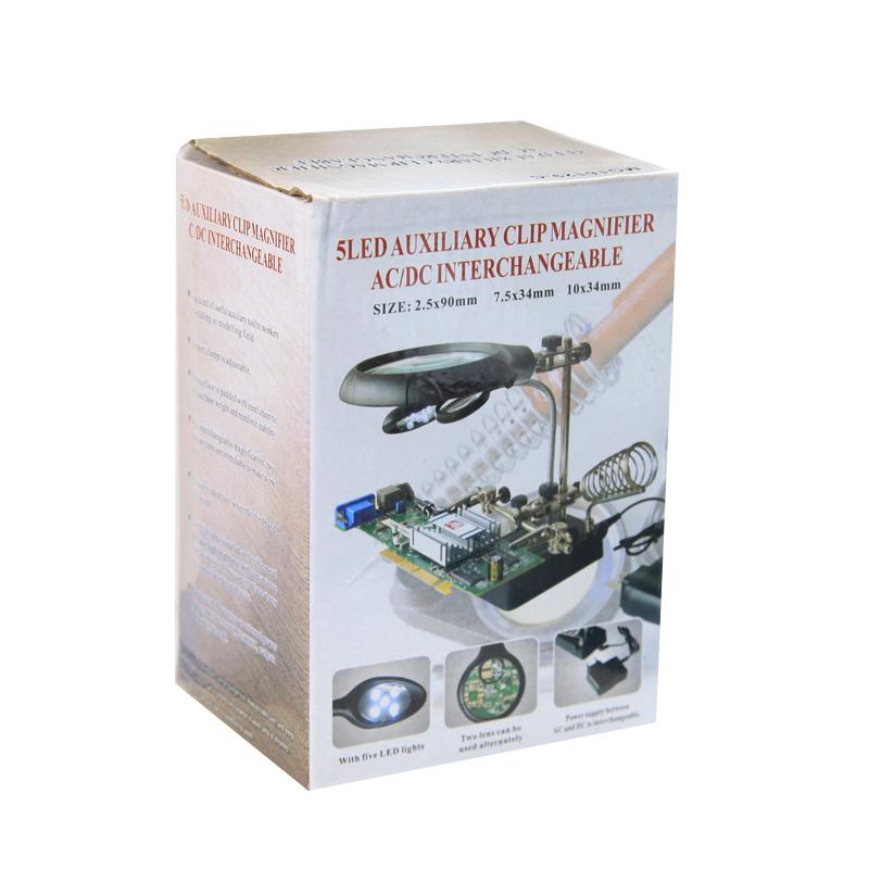 Тройная сменная светодиодная лампа освещение вспомогательный многофункциональный кронштейн инспекция 10-кратная настольная лампа лупа