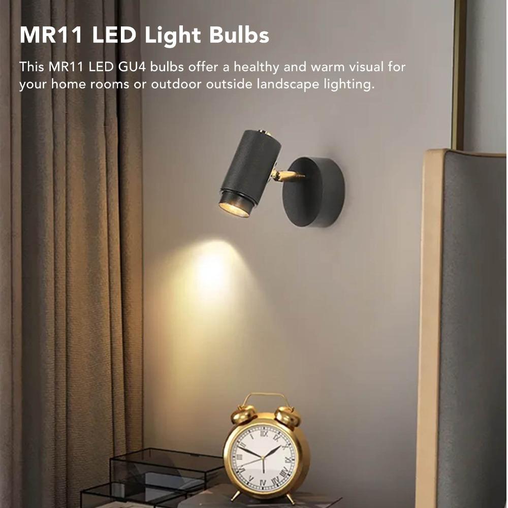 6PCS 12V GU4 LED Bulb Glass MR11 Spotlight Durable LED Light Bulb Track Lighting