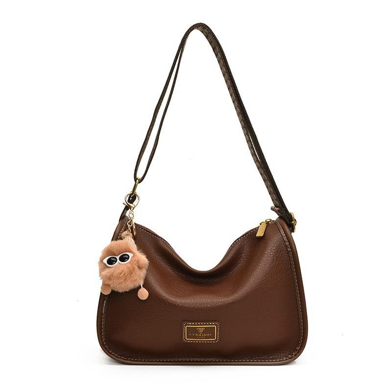 New Simple Commuter Cross-body Female Bag Large-capacity Casual Retro Underarm Shoulder Wide Strap All-match Tote