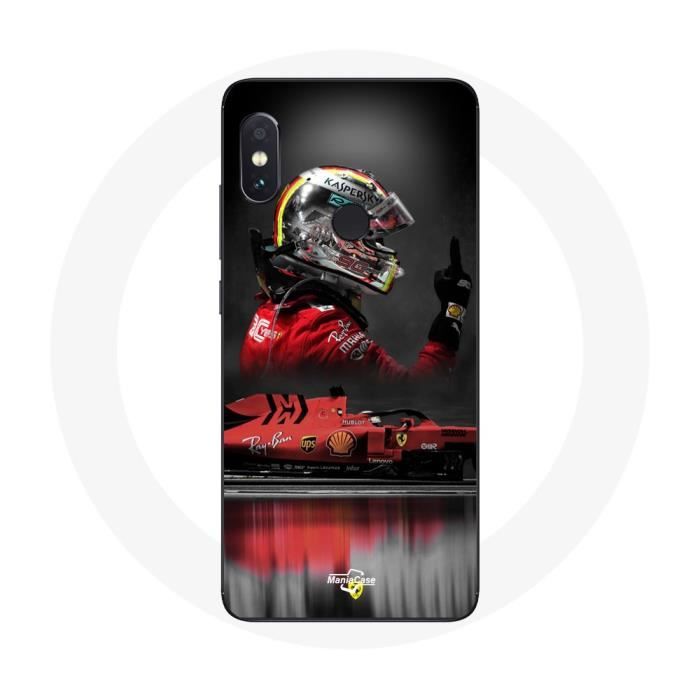Чехол - Xiaomi - Redmi Note 5 Pro - Формула 1 - Себастьян Феттель - Красный