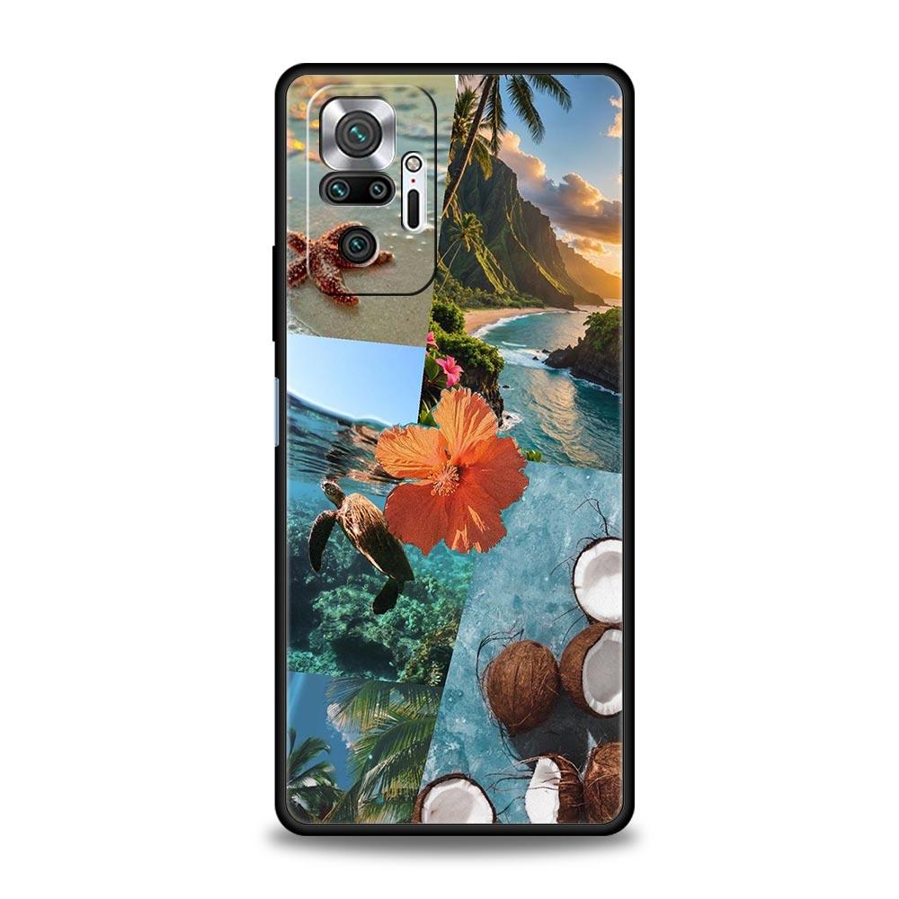 Летний яркий цветочный чехол для телефона Xiaomi Redmi Note 15 14 13 12 5G 11 10 Pro Plus 4G 9S 14C 13C 12C 10C Мягкий ТПУ чехол