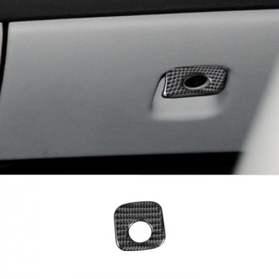 For Corvette C6 2005-2013 Carbon Fiber Copilot Glove Box Button Cover Sticker