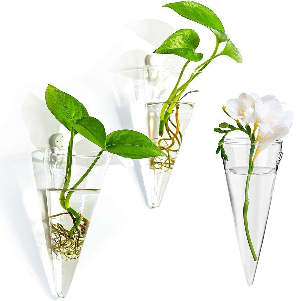 Transparent Wall Hanging Vase Hydroponics Plants Flowerpot Plant Propagation Vase  Wall Decor
