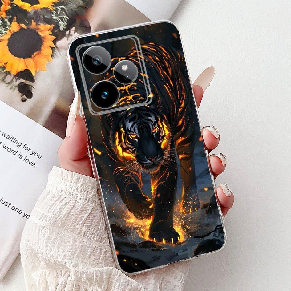 Чехол для Realme GT 7 7T 2025 Популярный Цветок Мягкий Прозрачный Силикон ТПУ Защитная Крышка Для Realme GT7 Pro RMX5011 Чехол-Ракушка для Телефона