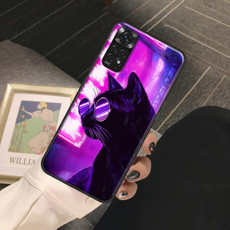 Фиолетовый чехол с неоновой подсветкой для Redmi Note 12 Pro 8 9 10 11 Pro Note 12S 11S 10S 9S 8T Redmi 12C 10C 10A 9C