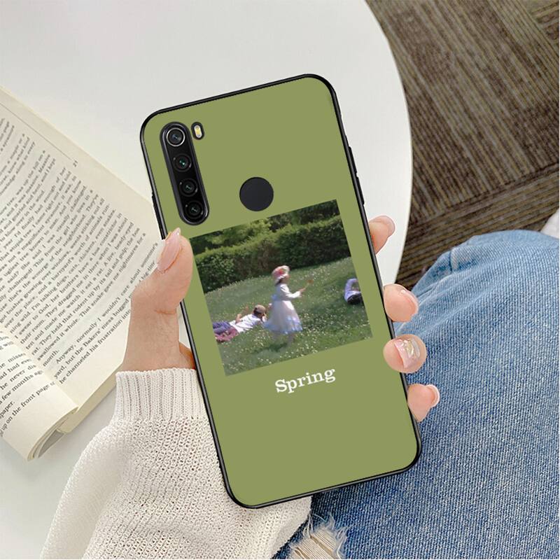 Зеленая эстетичная Чехол для телефона CaseFor Redmi note 8Pro 8T 6Pro 6A 9 Силиконовые Fundas для Redmi 8 7 7A note 5 5A note 7 Capa