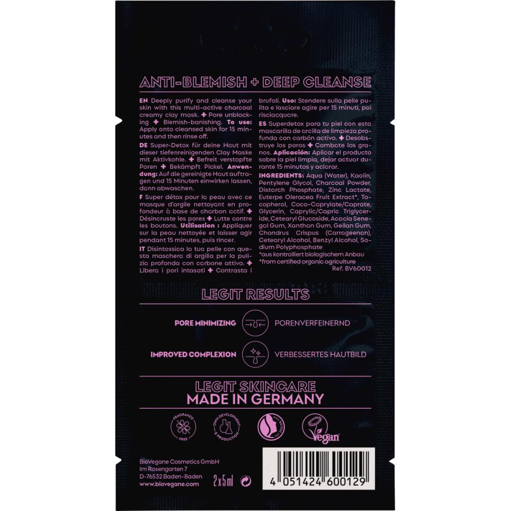 BIO:VEGANE Очищающая глиняная маска для пор (2x5мл), 10мл