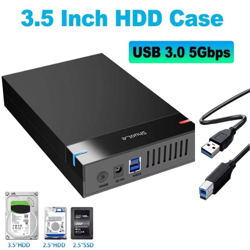 2,5/3,5-дюймовый корпус для жесткого диска USB3.0, внешний считыватель жесткого диска SATA - USB 3.0, адаптер 10 ТБ для ПК, ноутбука