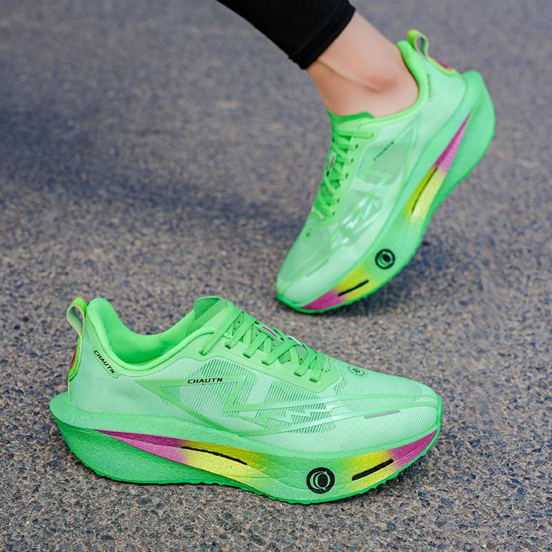 YUYIN Men Sports Sneakers Running Shoes Carbon Board Marathon Breathable Lightweight Women's Comfortable Athletic Nonskid Shoes