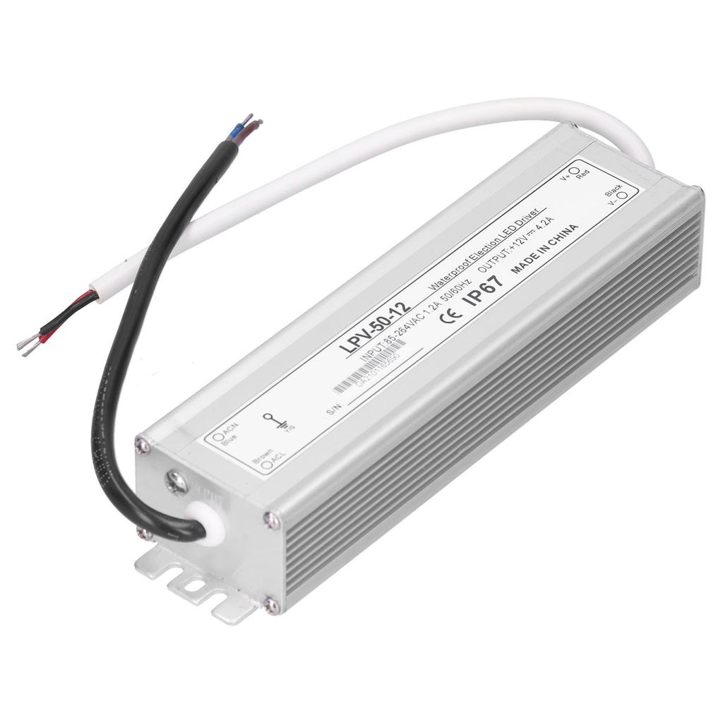 BERM LED Driver Электронный 50 Вт Водонепроницаемый Блок Питания Трансформатор Адаптер LPV‑50‑12 DC12V