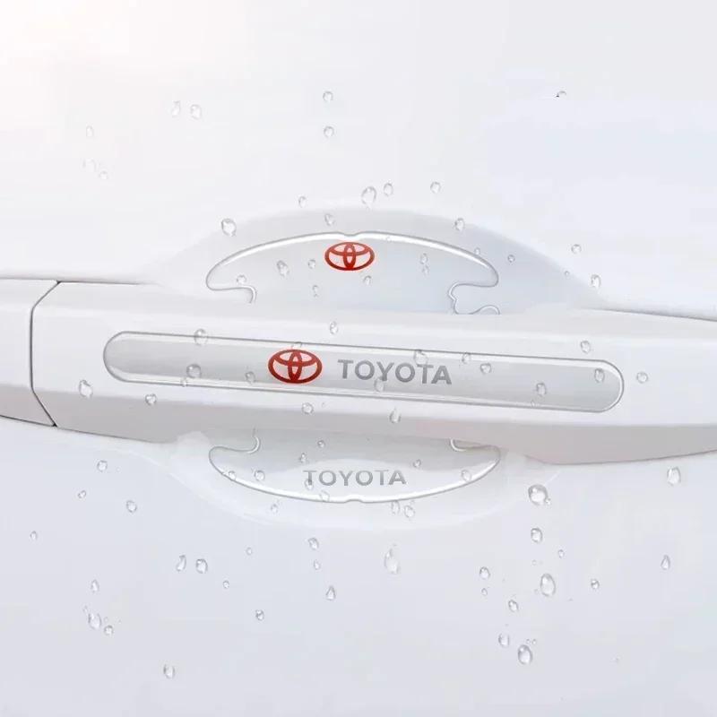 ACS2 8PCS Car Transparent Anti-Collision Strip Door Handle Bowl Protector Sticker Film for Toyota Corolla Camry CHR Yaris Hilux Rav4