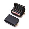 Women's Compact Multi-Card Slot Zip Coin Purse PU Leather Credit Card Holder Clutch Wallet
